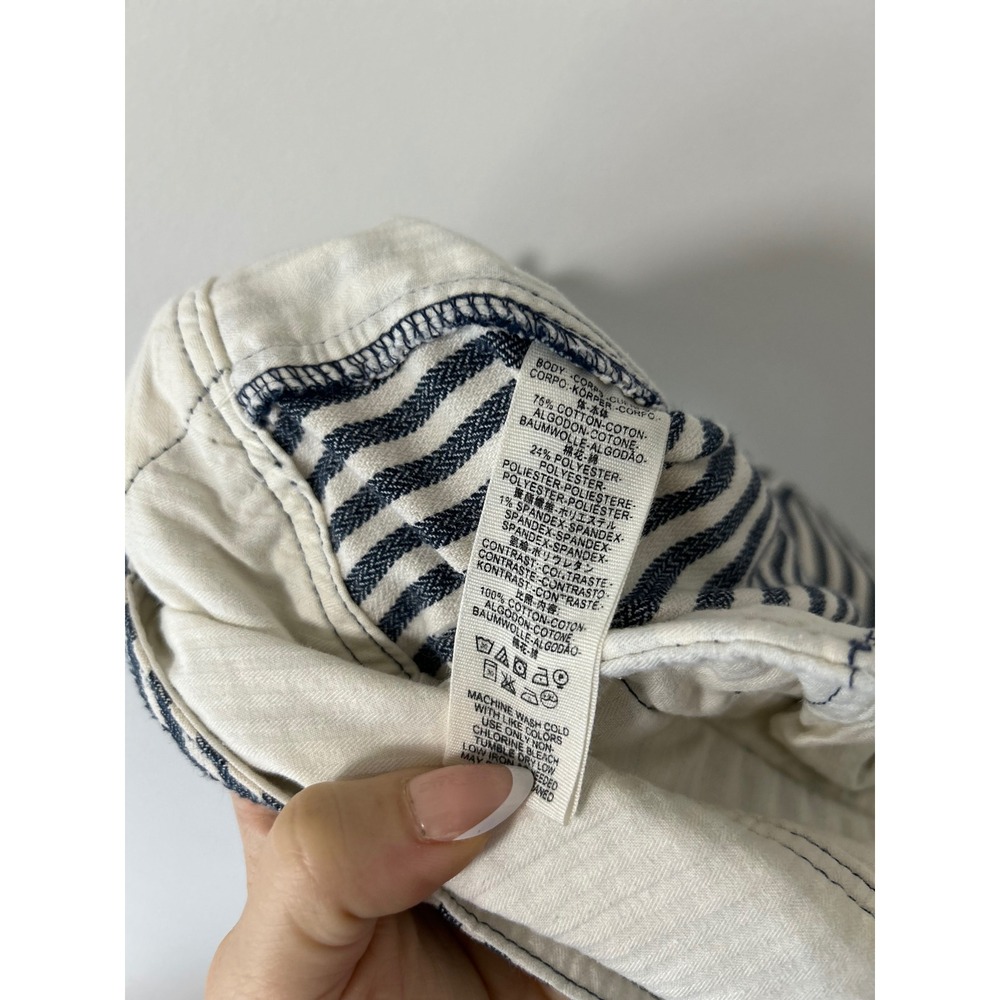 Free People Frankie High Waisted Striped Button Fly Pants Size 6 - Picture 8 of 13